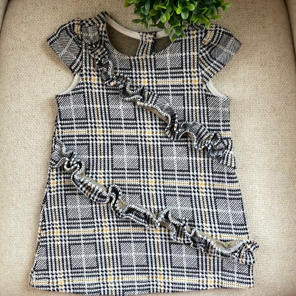Janie and Jack toddler tartan knit dress 12-18m *no bloomers*